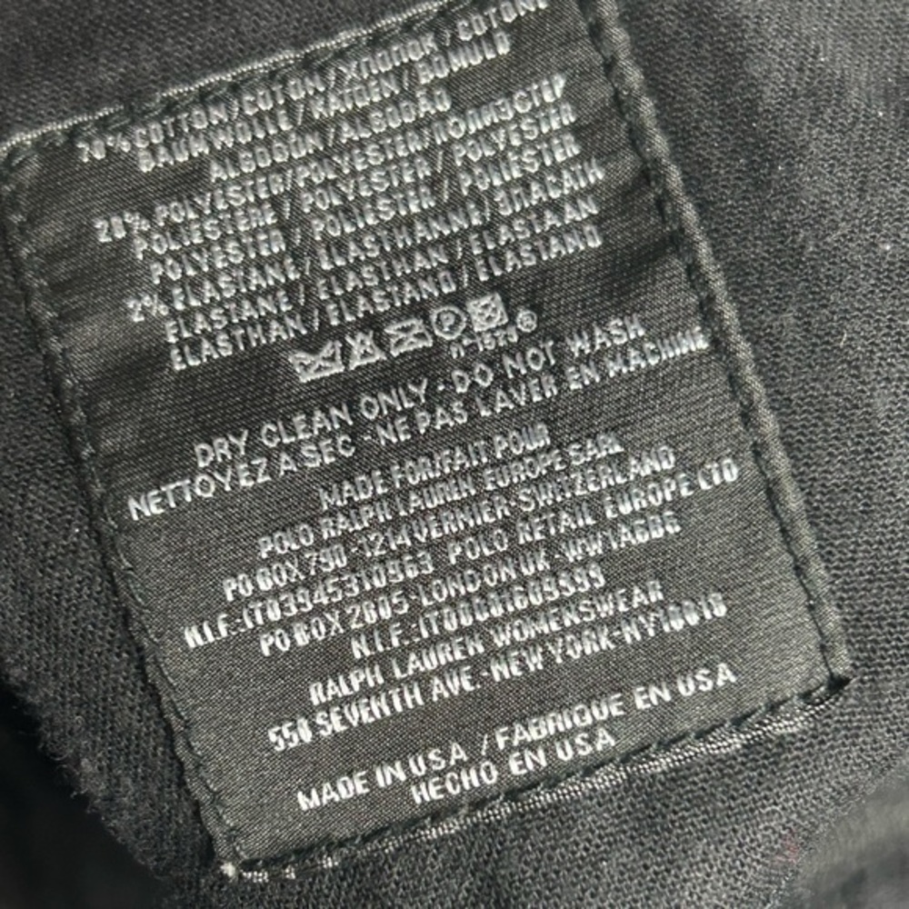 Ralph Lauren 380 black jeans silver plate logo - Picture 6 of 8